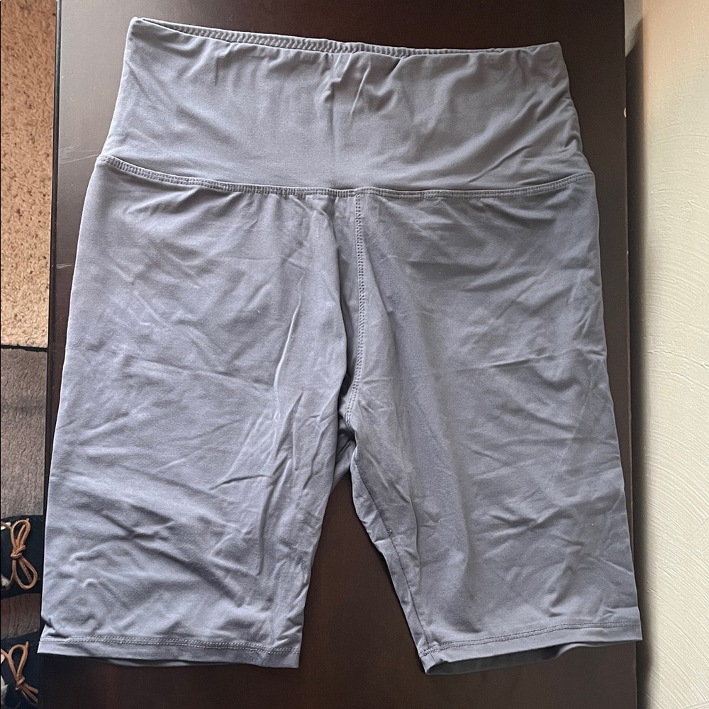 Gray Women's High-Waisted Shorts